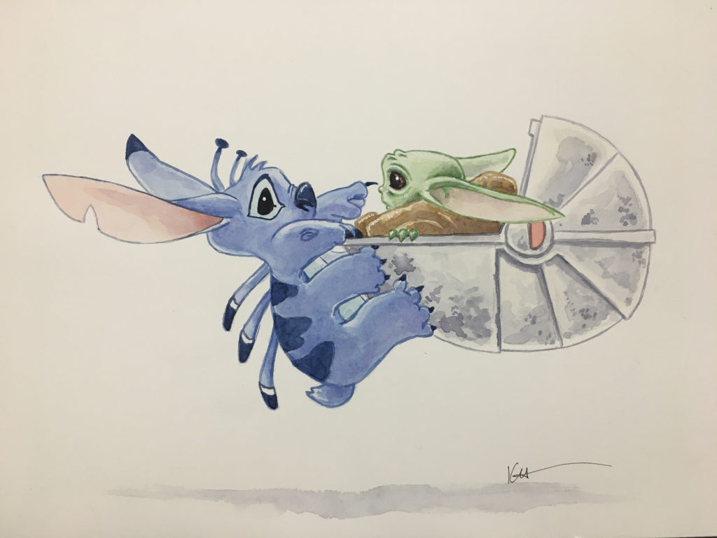 Stitch and Baby Yoda